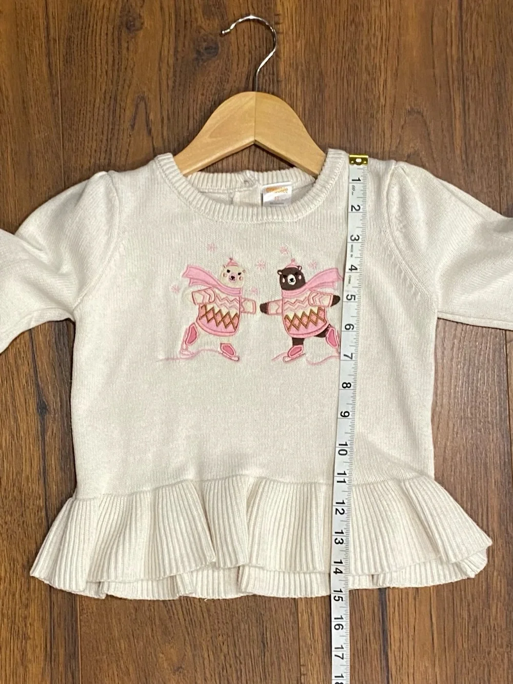 Gymboree Girls ‘Bear Hugs’ Cream and Pink Polar Bear 3-piece Sweater Set Size 5T